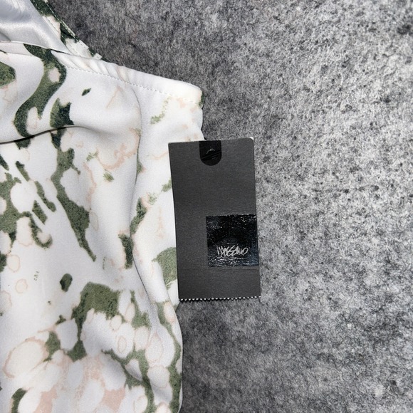 New Mossimo Halter Dress Women's XL White Geometric Tie‎ Waist Sleeveless Party - Picture 6 of 9